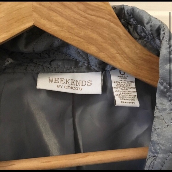 Weekends by Chicos Gray Quilted Vest Size 0 - Picture 2 of 7